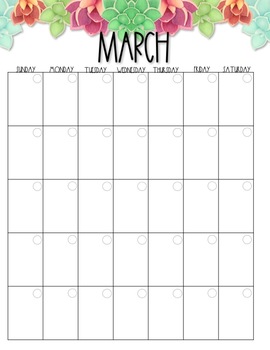 DIY TEACHER PLANNER *Succulents* by Polka Dot Chic | TPT