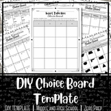 DIY Template for Choice Board Worksheets | Differentiate |