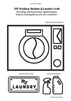 DIY Washing Machine & Laundry Craft by Janus Academy Printables | TpT