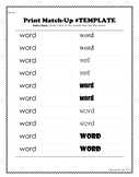 DIY Worksheet: Print Match-Ups