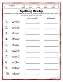 DIY Worksheet: Spelling Mix-Up