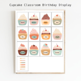 DIY printable boho cupcake classroom birthday display pack