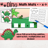 DIno Math Mats for Addition Subtraction Multiplication Division