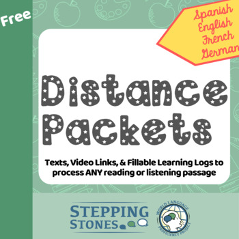 Preview of FREE DOWNLOAD Distance Packets for Language Teachers