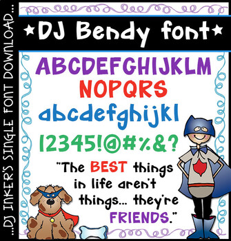 Preview of DJ Bendy Font - Bold Block Lettering by DJ Inkers