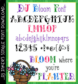 Preview of DJ Bloom Font - Spring Flower Lettering by DJ Inkers