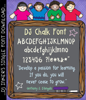 Preview of DJ Chalk Font Download - Hand Written Chalkboard Lettering