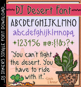 Preview of DJ Desert Font - Sharp Southwest Lettering by DJ Inkers