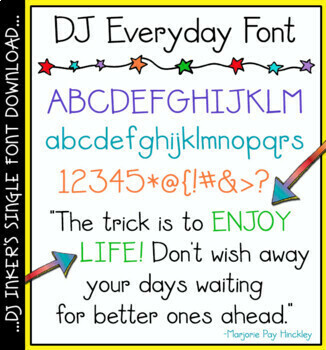 Preview of DJ Everyday Font - Basic Hand-Written Lettering