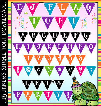 Preview of DJ Flag Font - Decorative Party and Banner Lettering by DJ Inkers