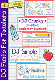 DJ Fonts For Teachers - 5 Font Bundle for School by DJ Inkers