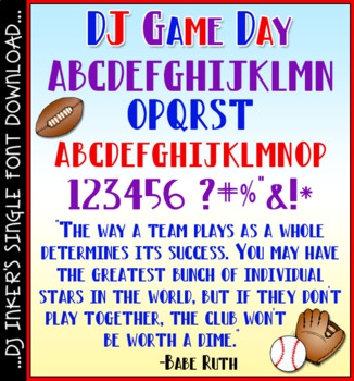 Preview of DJ Game Day Font - Bold Lettering for Sports, Tech and Schools