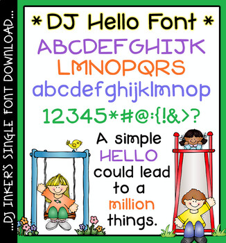 Preview of DJ Hello Font - Simple Print Lettering by DJ Inkers