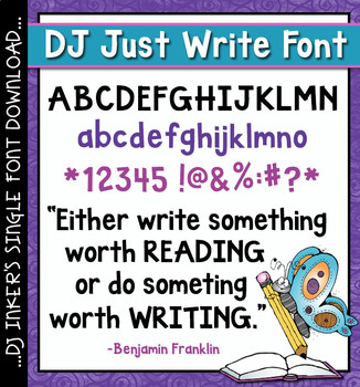Preview of DJ Just Write Font - Bold Block Lettering by DJ Inkers