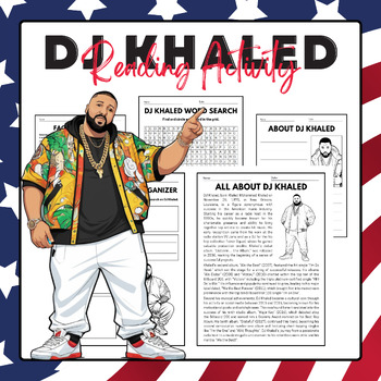 Preview of DJ Khaled - Reading Activity Pack | Arab American Heritage Month Activies