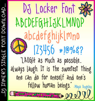 Preview of DJ Locker Font - Fun Hand-written Print Lettering by DJ Inkers