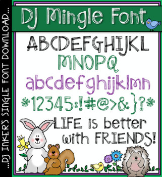 Preview of DJ Mingle Font Download - Bold Textured Lettering by DJ Inkers