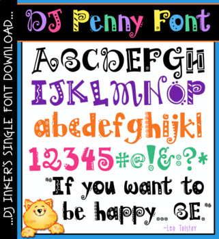 Preview of DJ Penny Font - Bold, Playful, Mismatch Lettering by DJ Inkers