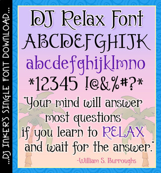 Preview of DJ Relax Font - Calligraphy Serif Font by DJ Inkers