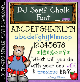 Preview of DJ Serif Chalk Font Download - Bold Textured Lettering by DJ Inkers