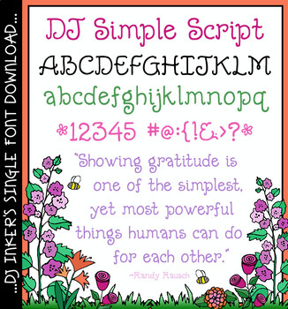 Preview of DJ Simple Script Font Download