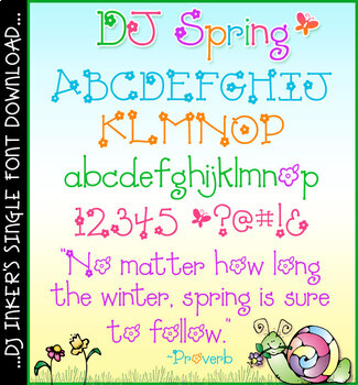 Preview of DJ Spring - Flower Font Download