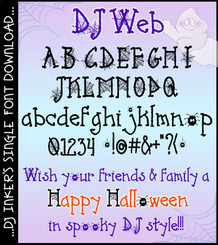 Preview of DJ Web Font - Halloween Spider Web Lettering by DJ Inkers