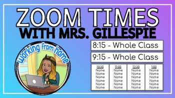 Preview of DL Zoom Times & Daily Slide Templates