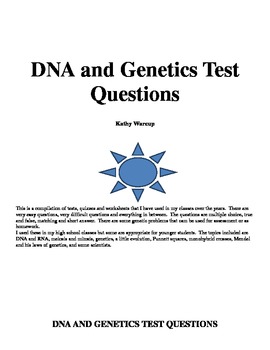 Preview of DNA AND GENETICS TEST QUESTIONS