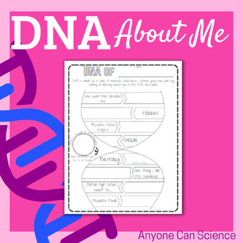 Preview of DNA About Me Biology INB First Day Activity