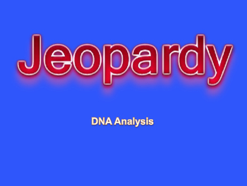 Preview of DNA Analysis Jeopardy PowerPoint