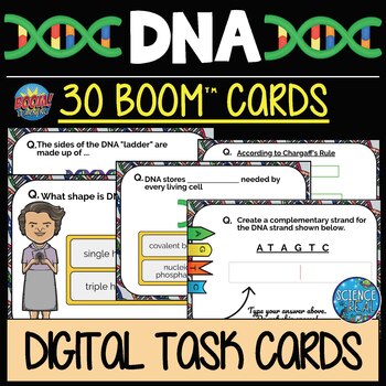 Preview of DNA Boom Cards - Digital Task Cards - Middle School Life Science