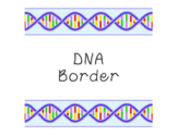 DNA Bulletin Board Border Printable PDF Biology Science Clip Art