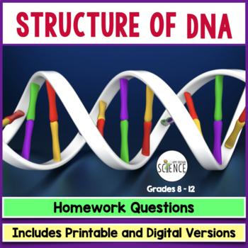 Preview of DNA Structure Homework
