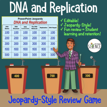 Preview of DNA Structure and Replication Jeopardy Review Game