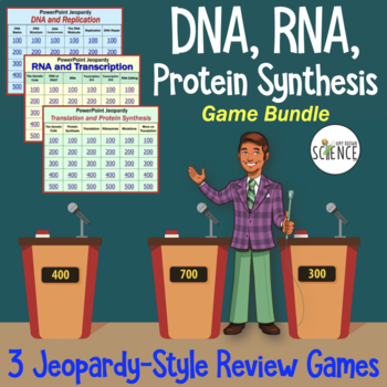 Preview of DNA, RNA, and Protein Synthesis Jeopardy Games Bundle