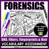 DNA, Fibers, Fingerprints & Hairs Vocabulary Assignment [P