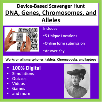 Preview of DNA, Genes, Chromosomes, and Alleles – A Digital Scavenger Hunt Activity