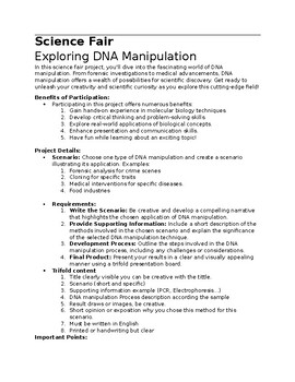 Preview of DNA Manipulation for Science Fair