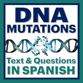 DNA Mutations Reading and Worksheet IN SPANISH