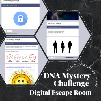 Preview of DNA Mystery Challenge (Protein Synthesis Digital Escape Room)