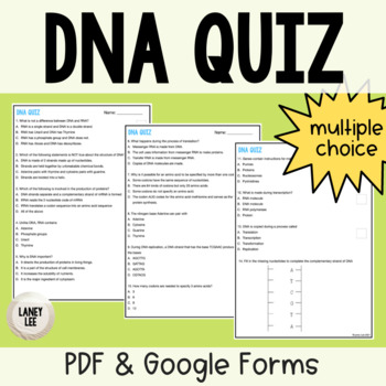 Preview of DNA Quiz