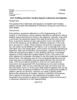 Preview of DNA Profiling and Short Tandem Repeats Hands On Lab