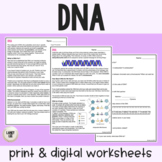 DNA - Reading Comprehension Worksheets