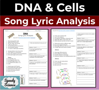 Preview of DNA Song Lyric Analysis