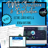 DNA Structure & Replication Lecture, Guided Notes, and Review