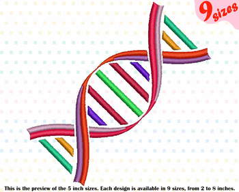 Preview of DNA Structure Science Designs for Embroidery medicals scientific Biology 195b