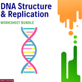 DNA Structure and Replication Worksheet Bundle: Engaging R