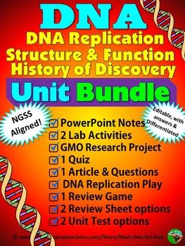 Preview of DNA Unit Bundle -  NGSS