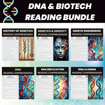 Preview of DNA and Biotechnology Reading Unit | DNA Genetic Engineering Molecular Biology